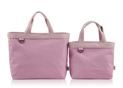 Promotional Canvas Tote Bags SGS  Washable Cotton Material 2 Sets Of Bags