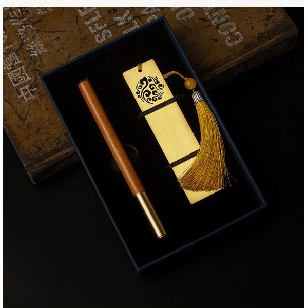 Conjunto de papelería de negocios personalizado Nube propicio Bookmark Caja de regalos Pluma de firma