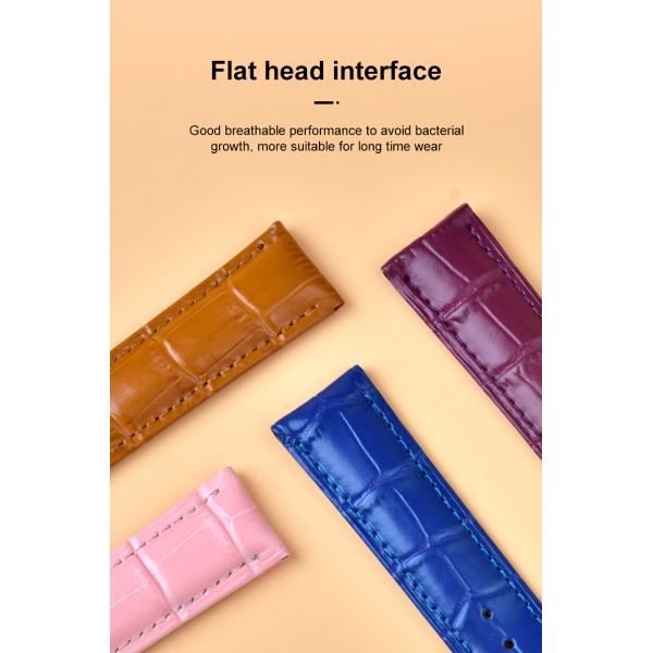 304/316 Stainless Steel Buckle Genuine Leather Strap