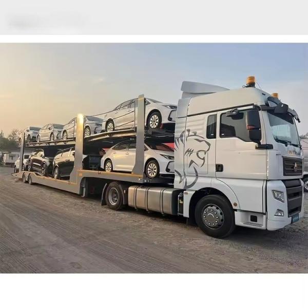 CIMC 2/3 Axle Stainless Steel 8-9 Land Road Car Trailer Semi Utility Flatbed Carrier Trailer
