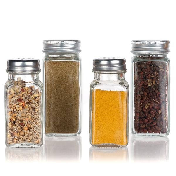 Custom 50g Glass Spice Bottle 120ml Glass Seasoning Jar for Kitchen