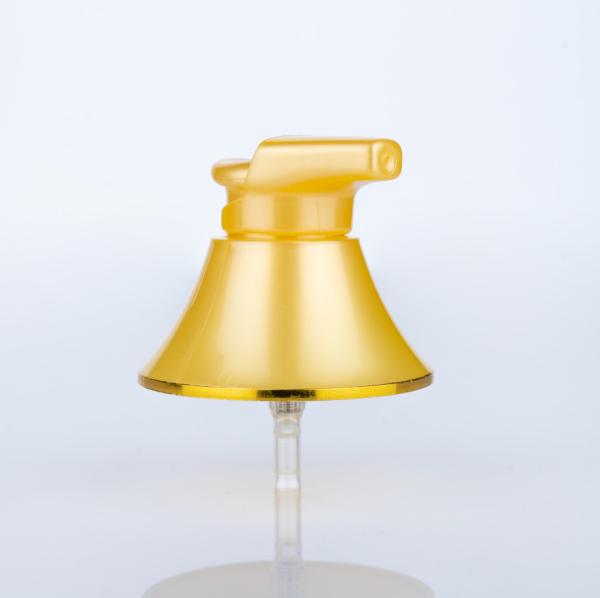 20/410 Gold Fan-shaped Lotion Pump Head for Shower Gel Bottles and Shampoo Bottles for Bathing Skincare and Haircare