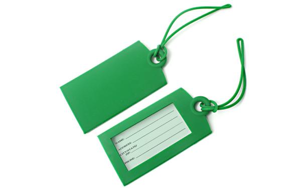 Travel Airplane Custom Plastic Luggage Tags Silk Printing Logo Square Shaped