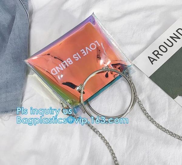 Fashion Women handbag Transparent PVC Clear Beach single shoulder bag,woman handbag, PVC handbag ladies women tote bag