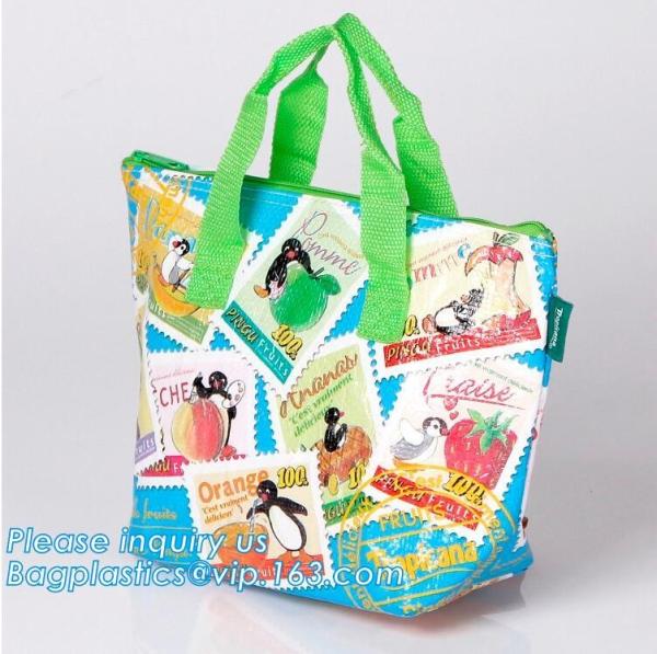 Insulation Large meal package Clear lunch Cooler Bag cold storage take-away bag ice pack 600D material cooler bag BAGEAS