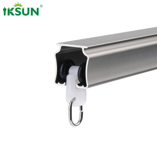 Matte Brushed S Fold Curtain Track , Aluminium Curtain Rail Noise Free