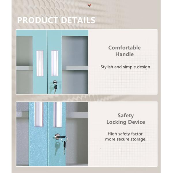 шкафов дисплея медицины больницы 1200 * 500 * 1800mm стальных регулируемых с 3 дверями качания ящиков стеклянными