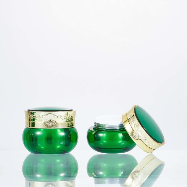 30ml 50ml 15g 50g Skincare Luxury Makeup Packaging Acrylic Luxury Cosmetic Containers Jar Green