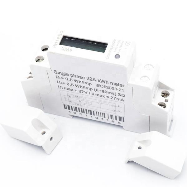 DIN RAIL Single phase digital power meter kwh meter LCD Display