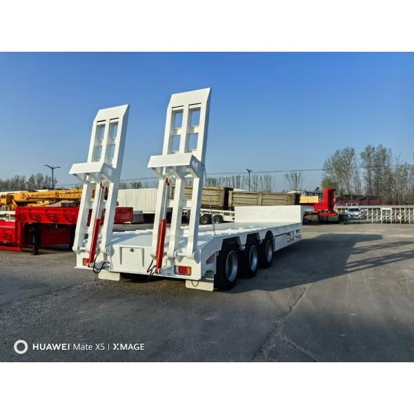 Efficent 3 Axles Heavy Duty 60/80/100 Ton Low Bed Trailer Low Bed Tractor Trailer