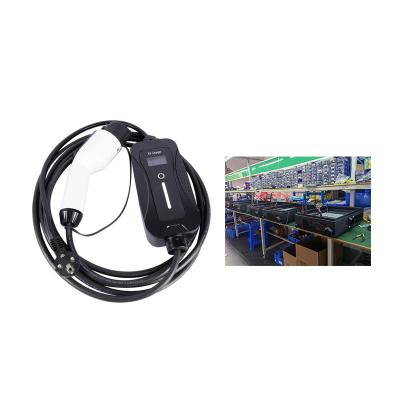 Carregador de veículos elétricos EVSE portátil para uso externo 110V-250V