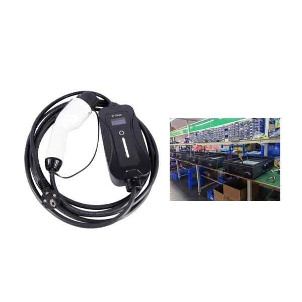 Carregador de veículos elétricos EVSE portátil para uso externo 110V-250V