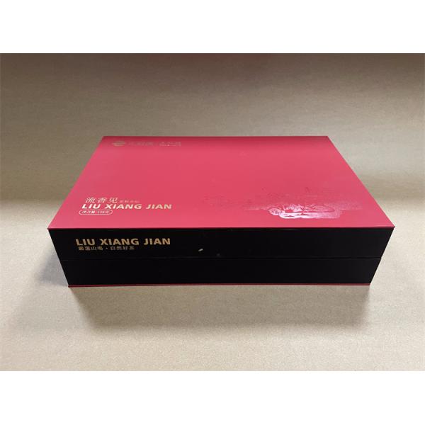 Red Paper Present Box Rectangular Pantone Printed Cardboard Gift Box