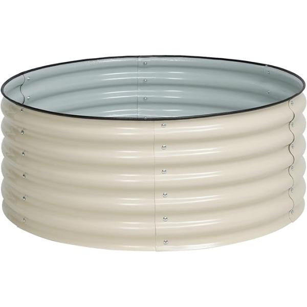 3.5*1.4Ft Galvanized Round Raised Garden Beds For Flower Ruggedized