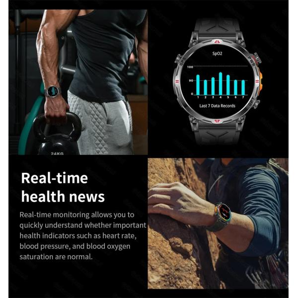 3ATM Waterproof GPS Sport Smart Watch BT Call Smart Watch For Fitness Tracking