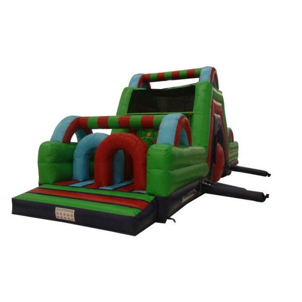 Custiomized que aventura-se o curso de obstáculo Bouncy verde do castelo para crianças