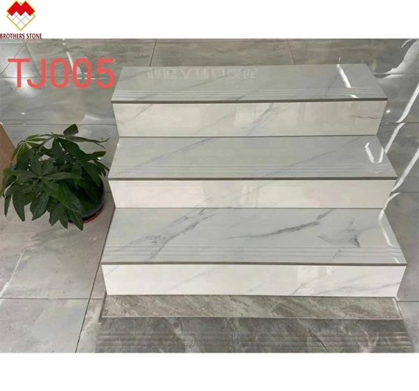 Glazed Polished Ceramic Floor Tiles Cheap Prices full body 1200*470mm porcelain stair tiles in China
