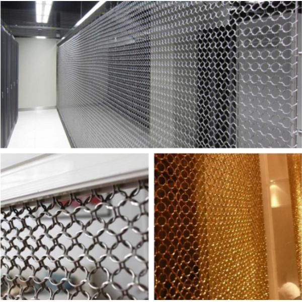 Нержавеющая сталь закрепила петлей сетка кольца металла занавеса цепной почты декоративная