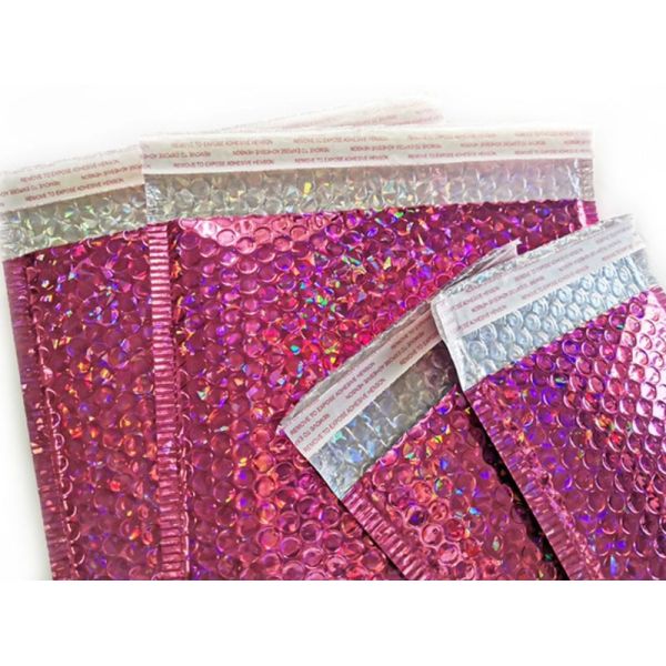 Holographic Poly Metallic Bubble Envelopes Mailer For Shipping