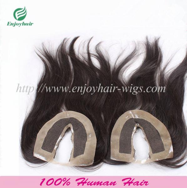 U-part Lace top closure 4''x4''malaysian virgin hair natural color 10''-24''L straighthair