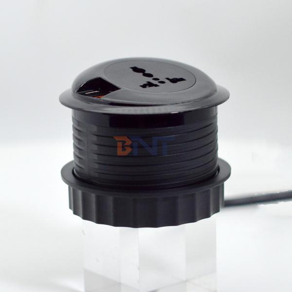 80mm Round Electrical Plugs & Eu Sockets Standard Outlets with USB Charging Type-C Port