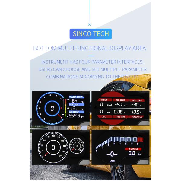 Тахометр экрана двойника Hud OBDII автомобиля датчика Do916 OBD2 многофункциональный