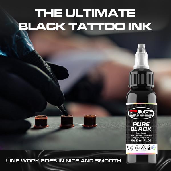 30ML Best Quality Tattoo Ink Safe Super Black Tattoo Ink CNC