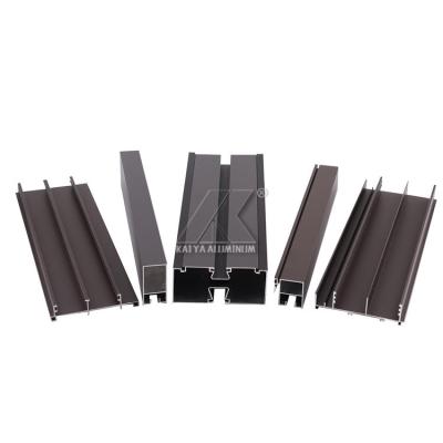 Powder Coating Extruded Wardrobe Aluminium Profile For Sliding Closet Door Frame