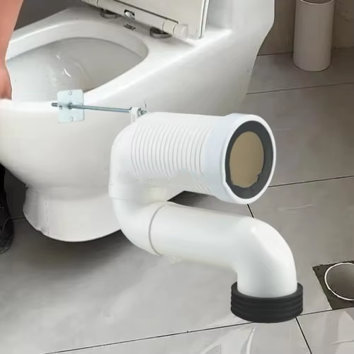 White PVC Bathroom Pipe Connector Type Toilet Accessory Toilet Sitting Basin Pipe