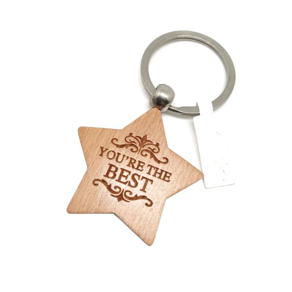 Engraved Wooden Keychain Personalized For Eco Friendly Gifting