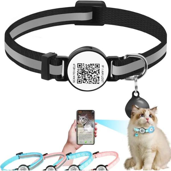 Personalized Pet Accessories Function Custom Print Nylon Smart QR Code Pet Tag Collar