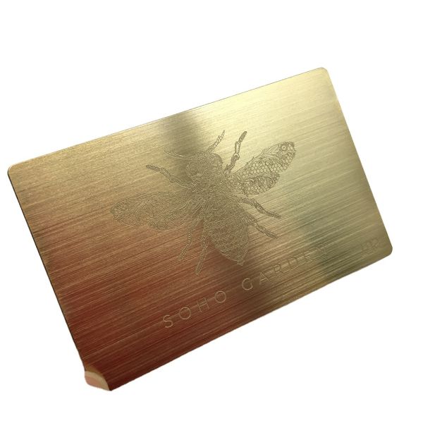 Metal Blank Gold Business Cards Metallic Credit Card Laser Engraving 0.8MM Precision Craftsmanship