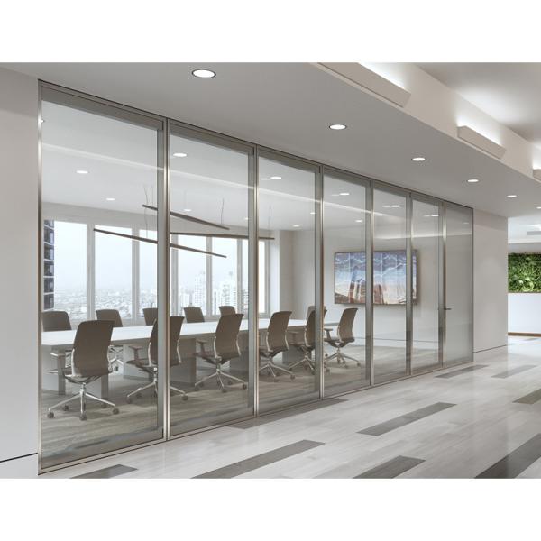 Partitions de bureau insonorisées à l'intérieur, vitrées simples avec volet