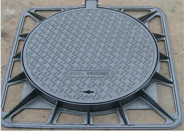 High Strength D400 Double Seal Cover Cast Iron Black Surface For Algeria