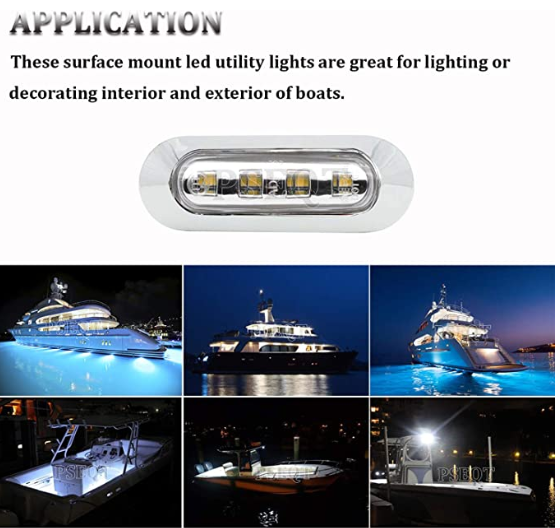 3.8'' Waterproof Marine Boat Lights Utility Led Interior Lights For Yacht Fishing