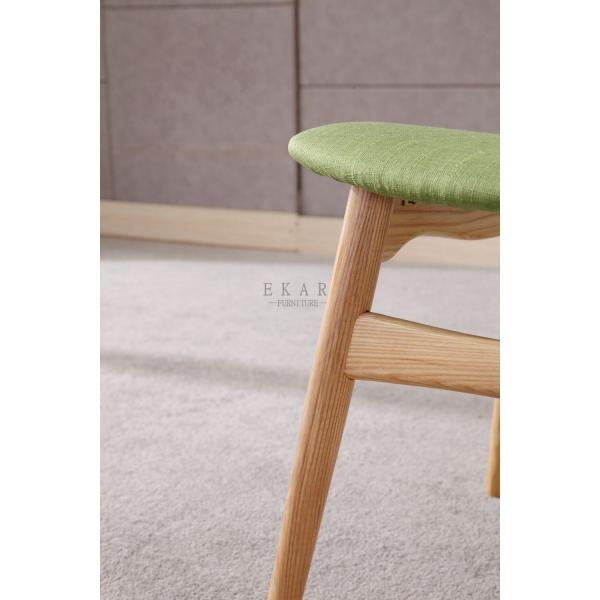 Nordic Design Ash Wooden Upholstered Modern Fabric Dining Chair