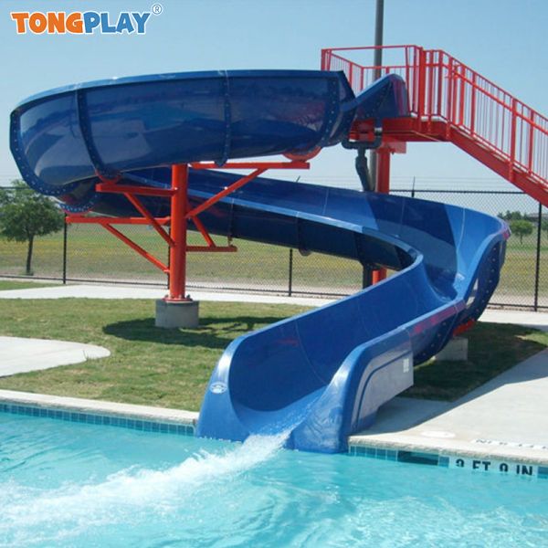 Commercial Fiberglass Spiral Water Slide with Max Capacity >500kg Customized Color Eco-friendly Aqua Park Slide
