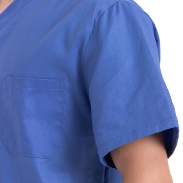 O hospital do poliéster esfrega o doutor curto dos cuidados do algodão da luva dos uniformes do terno