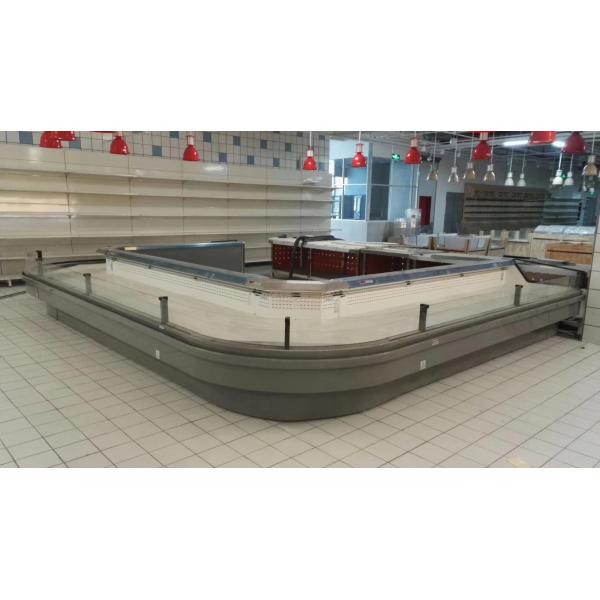 Escaparate refrigerado grande de la carne fresca del refrigerador de la exhibición de la tienda de delicatessen de la área de presentación