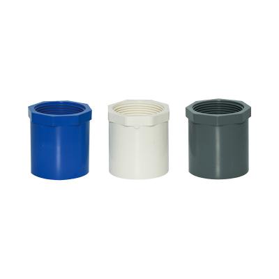 Femme fils de boushing droit connecteur de tuyau en PVC adaptateur de tuyaux en plastique