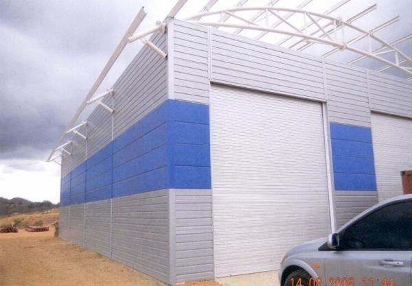 Cadre en acier modulaire, bâtiments préfabriqués d'entrepôt de toit de courbe pour le stockage