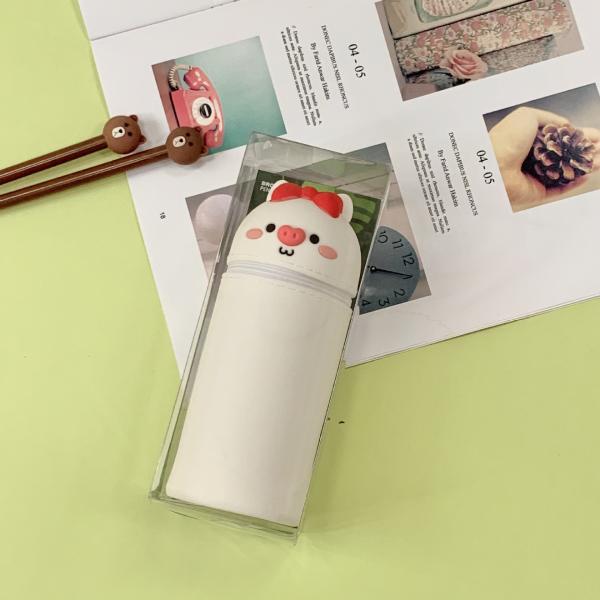 Boîte à crayons Boîte à crayons en silicone Boîte à crayons Porteur de sac à crayon Pour bureau Boîte à crayons pour étudiants