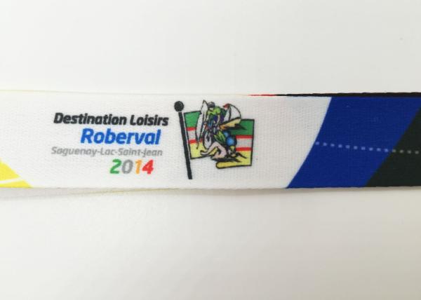 Colorful Custom Woven Lanyards , Id Card Lanyard With Breakaway Buckle 