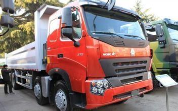 371hp Howo 8x4 tipper truck / dumper truck HW76 cab with one berth 7m length