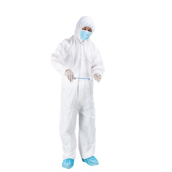 Coverall белого устранимого защитного костюма капельки мантии пылезащитного анти- медицинский