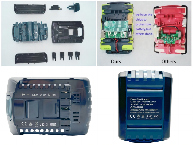 замена батареи Bosch 18v батареи лития электрического инструмента Лайфпо4 3ah 4ah 5ah 6ah