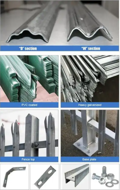 Steel Galvanized Modular Palisade Fence Panel High Security Perimeter Solution