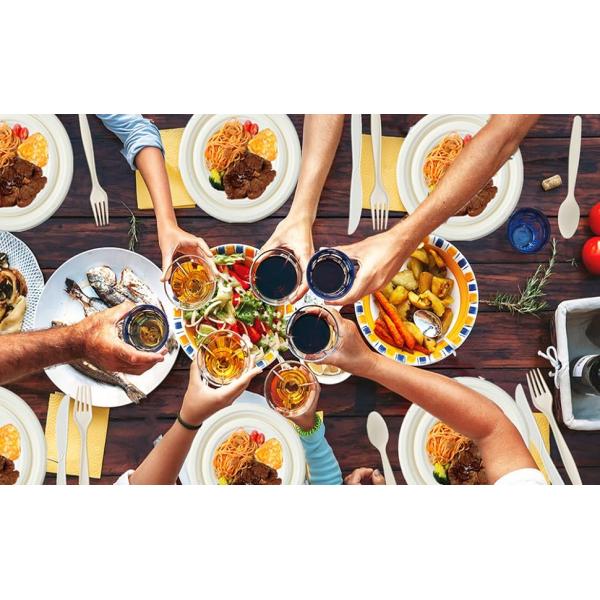 Compostable Cutlery Set Eco-Friendly Heavy Duty Utensils (50 Forks, 50 Spoons, 50 Knives) Biodegradable Utensils