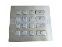 Rugged Backlit Metal Keypad With 16 Keys for Security Access Control System