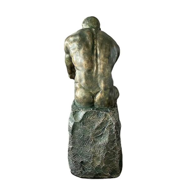 Modern Bronze Thinking Man Statue High Durability Art Decor Sculpture
